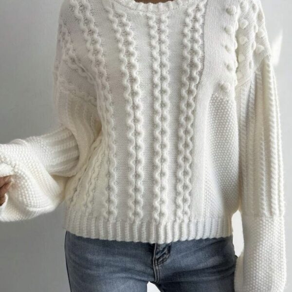 Buzo de lana beige