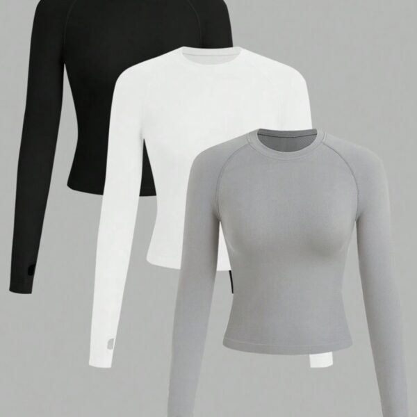 Remera deportiva elastizada blanca