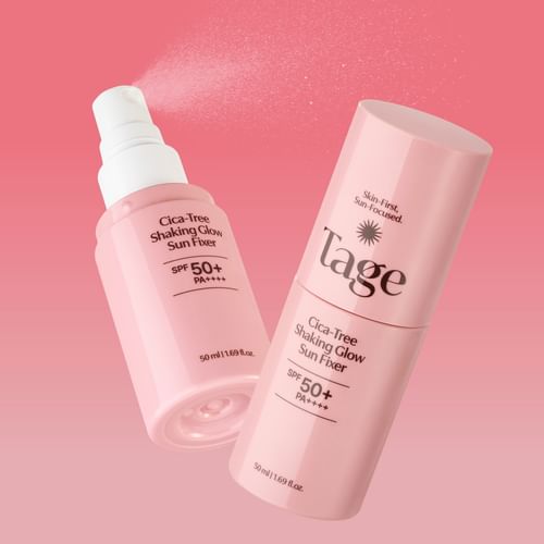 Tage protector solar y fijador de maquillaje spf 50+