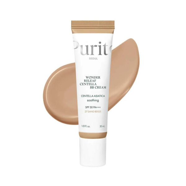 Purito Wonder Releaf Centella BB Cream SPF 30 PA+++ color 27 sand beige