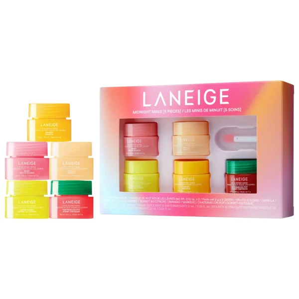 LANEIGE Midnight Minis Lip Sleeping Mask Set – 5 unidades