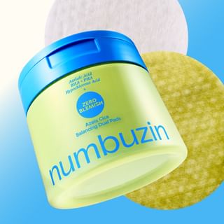 numbuzin Zero Blemish Azela Cica Balancing Dual Pads, 60 pads.