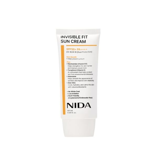 NIDA Invisible Fit Sun Cream SPF50+ PA++++ 50 ml